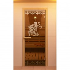 Дверь для сауны, серия "Рим", стекло бронза